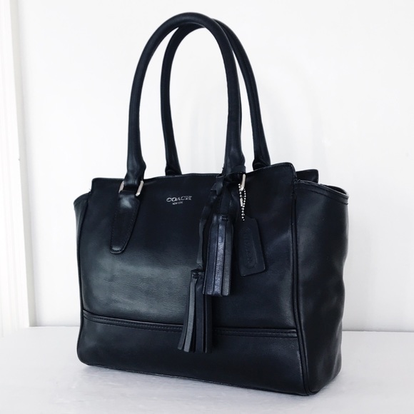 Coach Legacy Black Leather Medium Candace Satchel - Picture 4 of 11